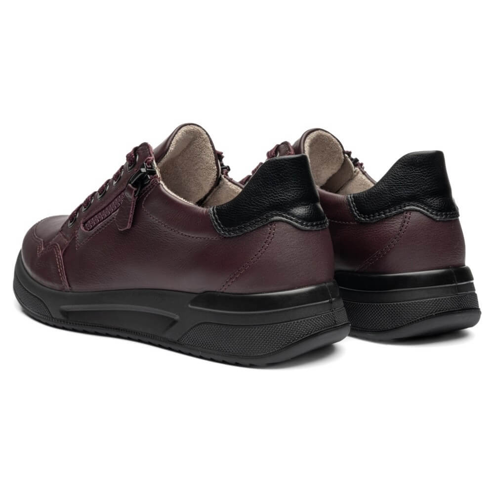 Ara Vienna 12-25604 K Fit Extra Wide Laced-up Merlot Wine Leather