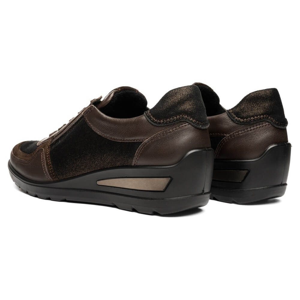 Ara Zurich 12-50611 H Fit Wedge Lace-up Brown Leather