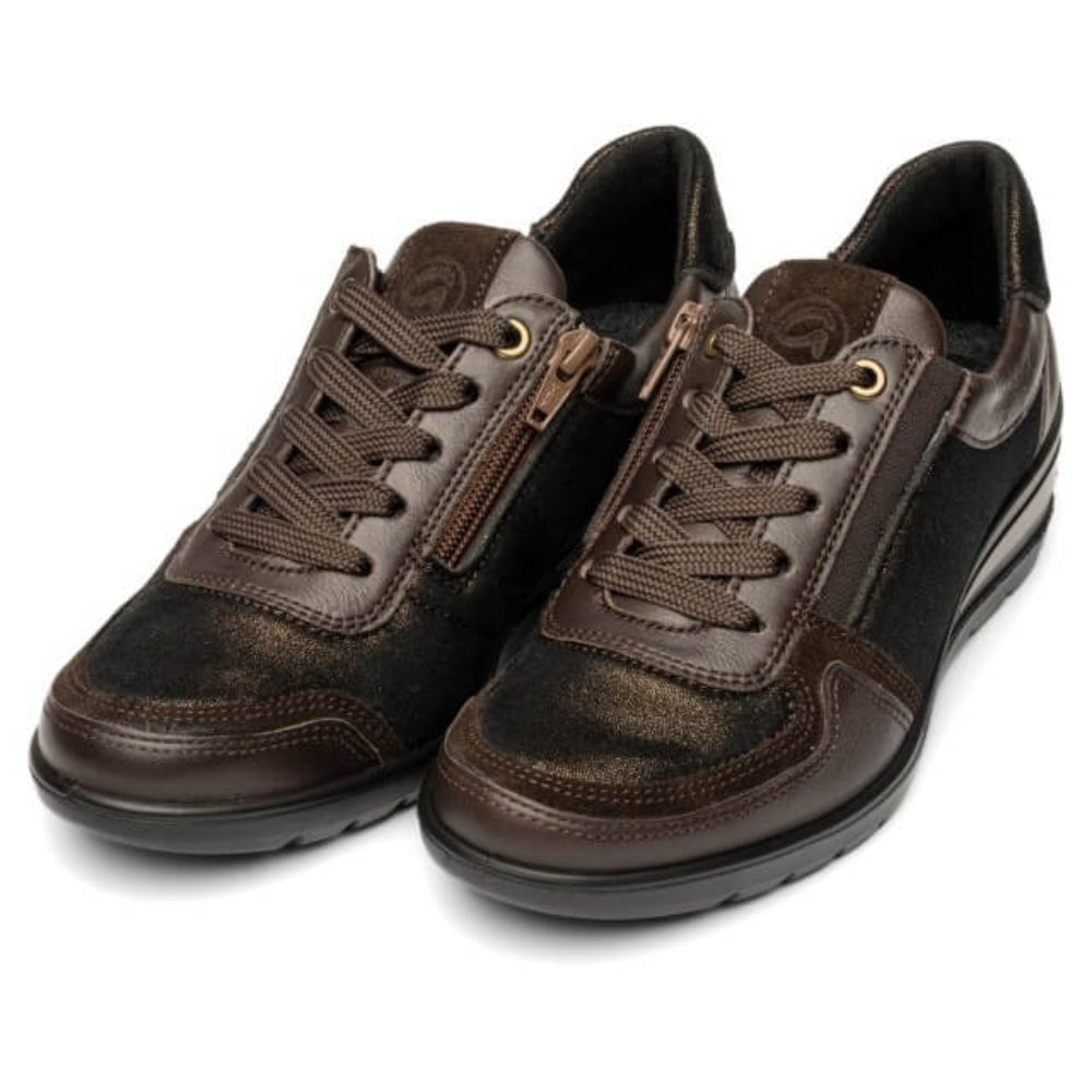 ara Brown leather shoes on a white background