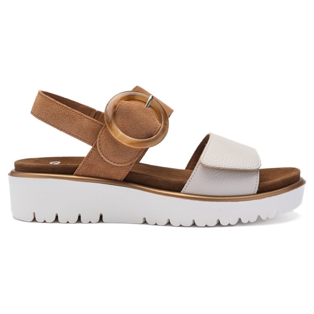 ara white and tan sandals 