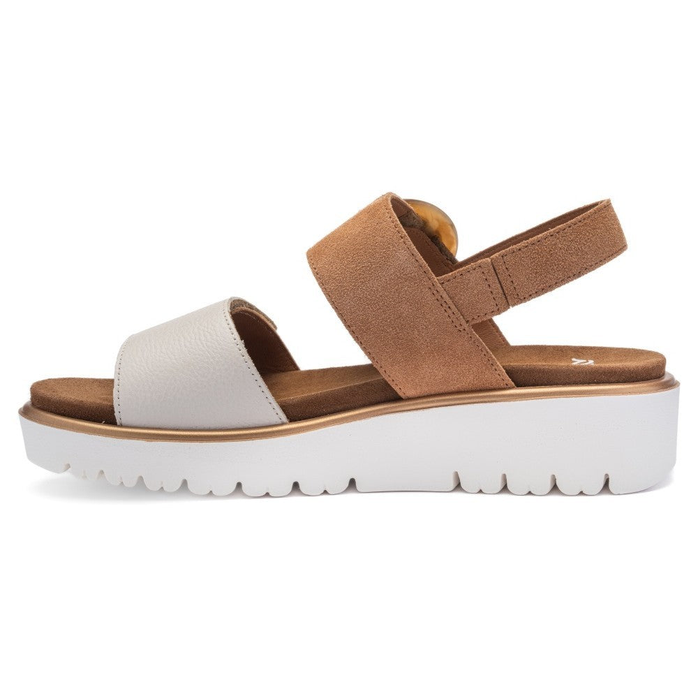 Ara Bilbao 12-33505 Leather Sandal Cream and Tan