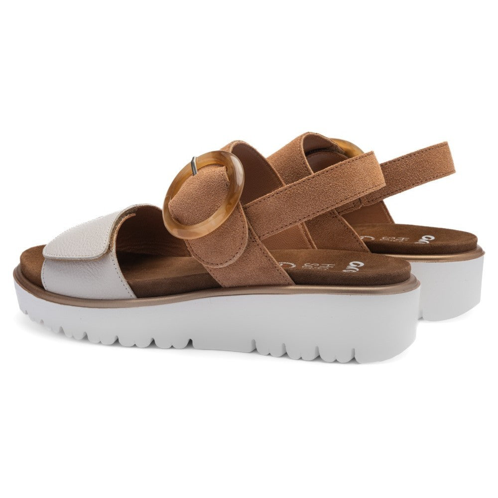 Ara Bilbao 12-33505 Leather Sandal Cream and Tan