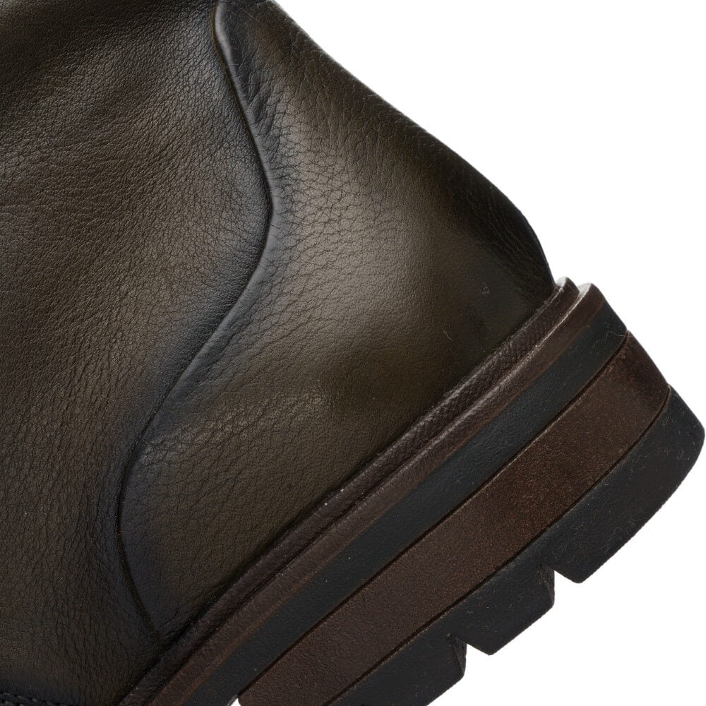 Ara Cambridge Laced Leather Ankle Boots 12-11260 Forrest Green