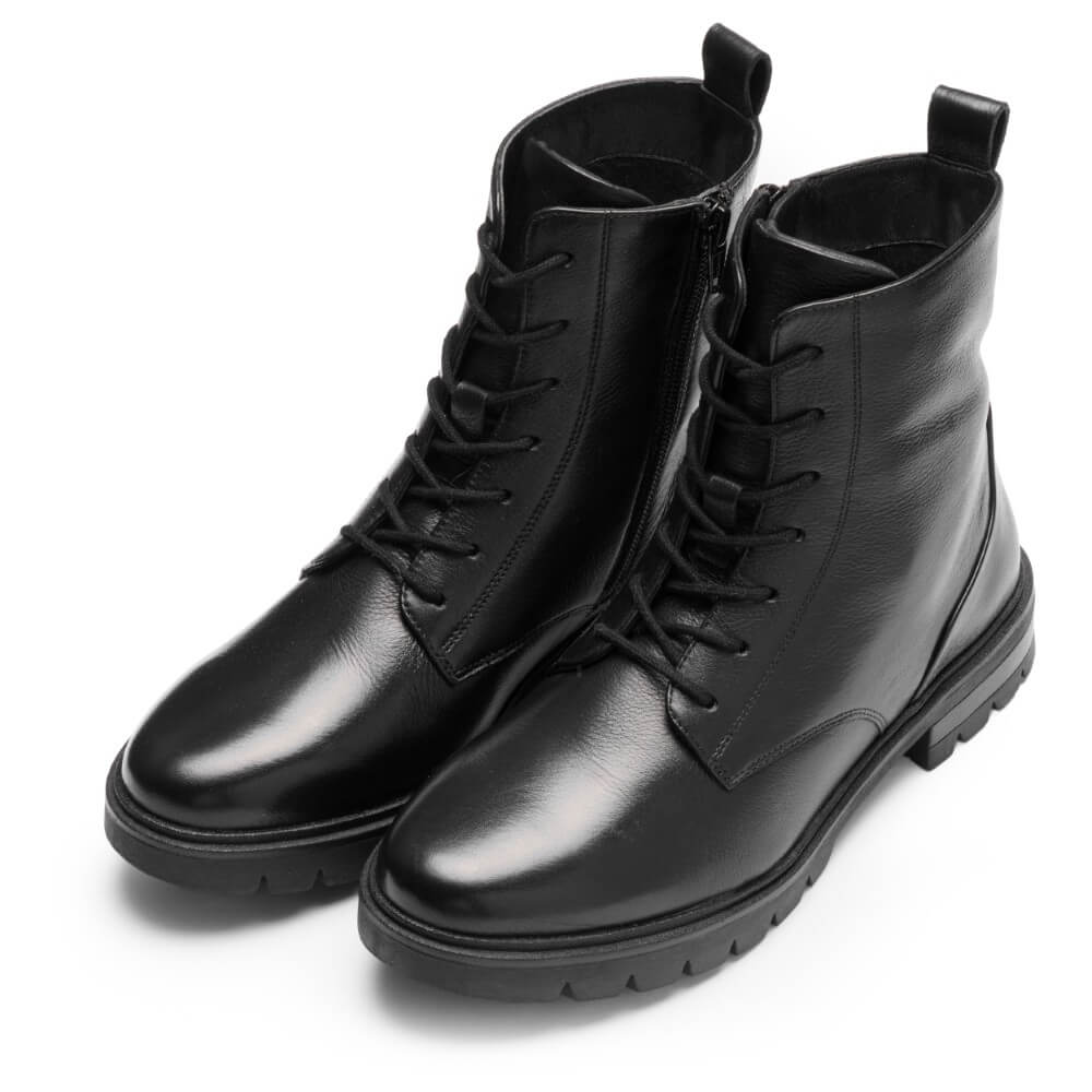 Ara Cambridge Leather Laced Ankle Boots 12-11260 Black