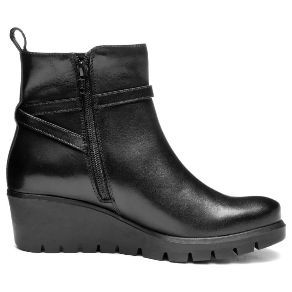 Ara Como Wedge Ankle Boots H-Fit 12-57002 Black