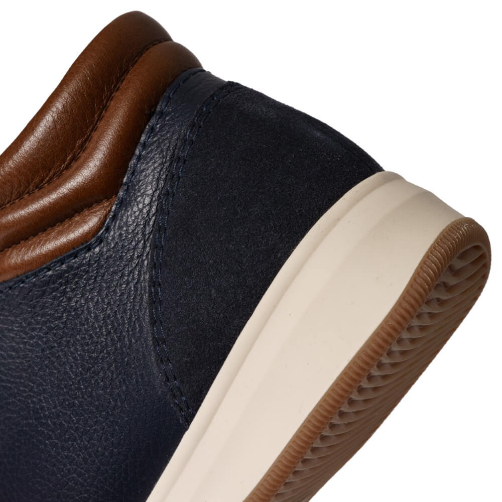 Ara Rom Leather Ankle Boot 12-24499 Navy Brown