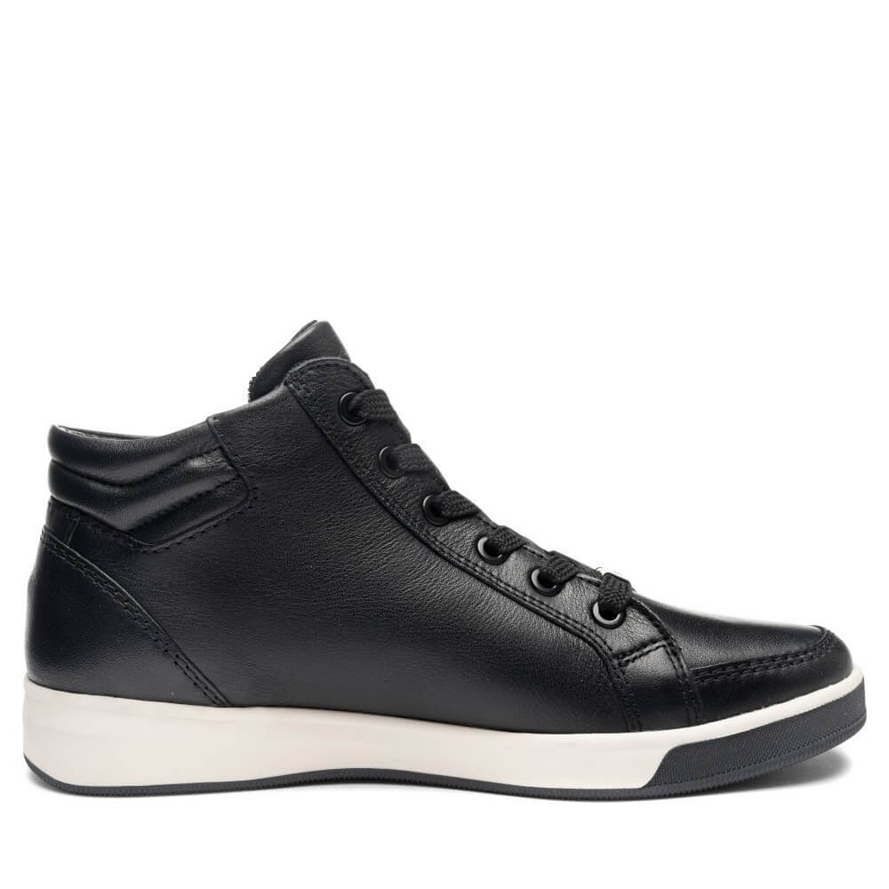 Ara Rom Leather Hi-top 12-44499 -BLACK