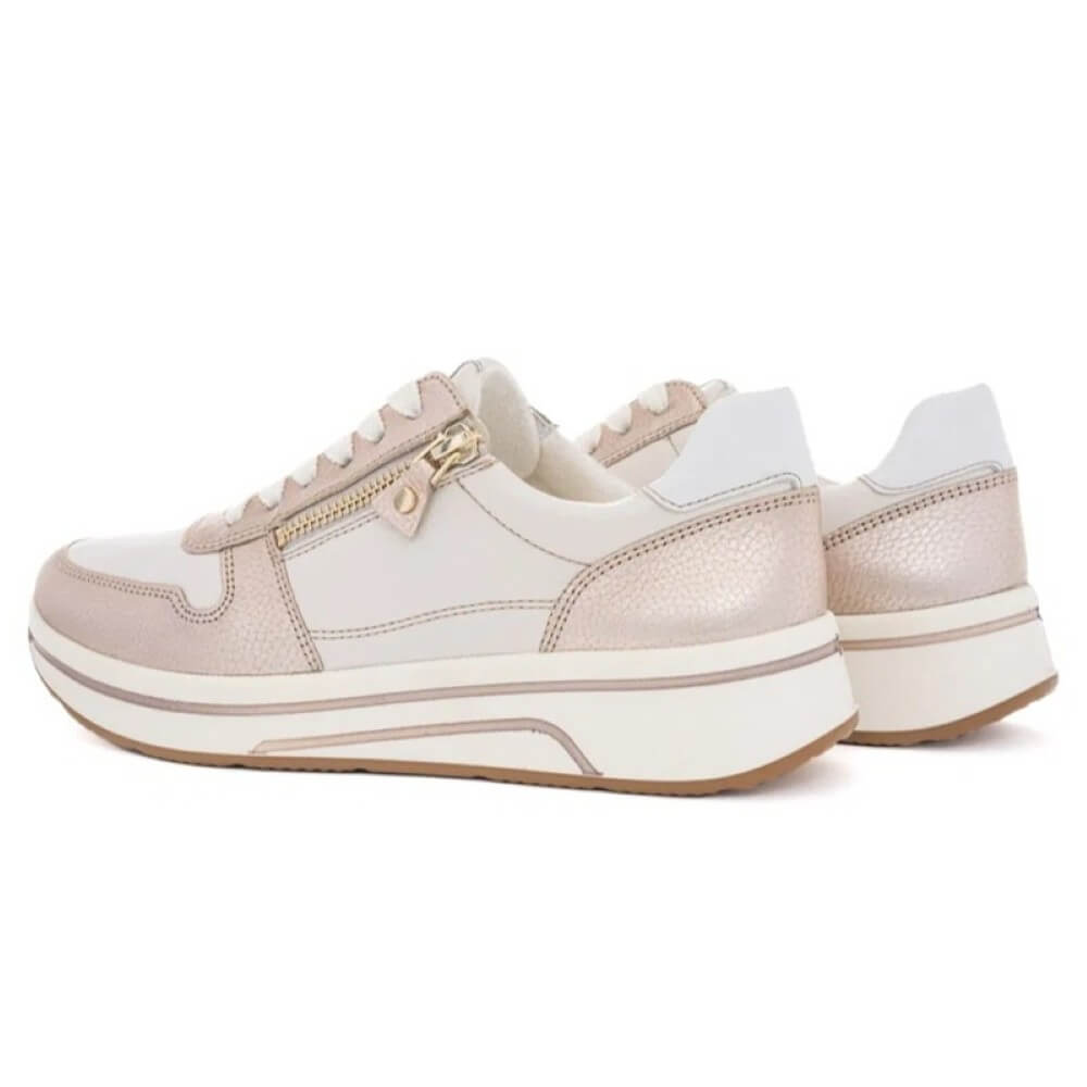 Ara Sapporo 12-27540 Lace-up Cream Gold Leather