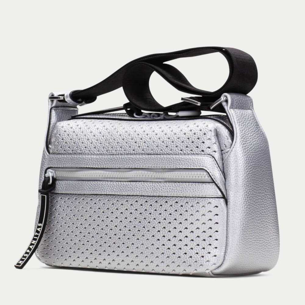 Hispanitas Silver Shoulder Bag on a white background 