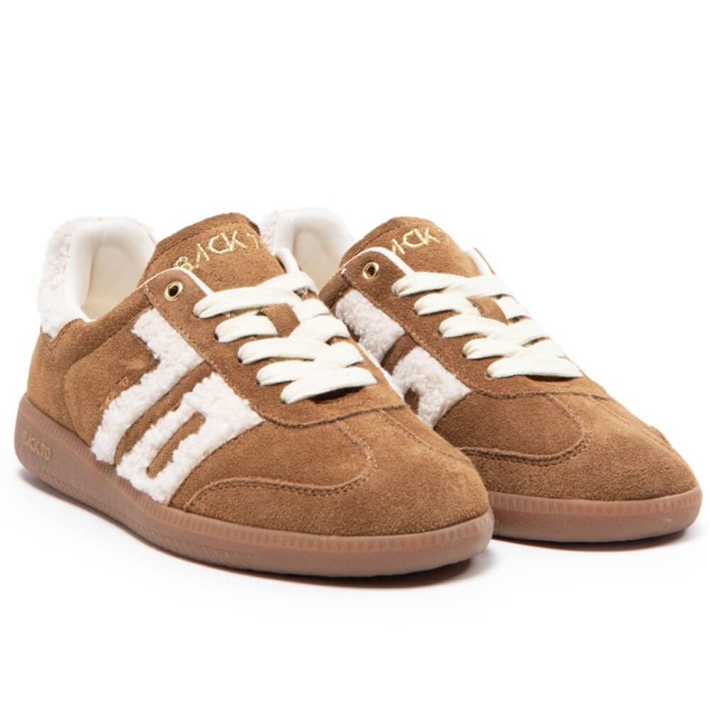 Teddy Brown sneaker with white shearling Teddy lining Back 70 Cloud 601 B Teddy Tobacco combines an elegant suede leather upper with distinctive teddy fabric