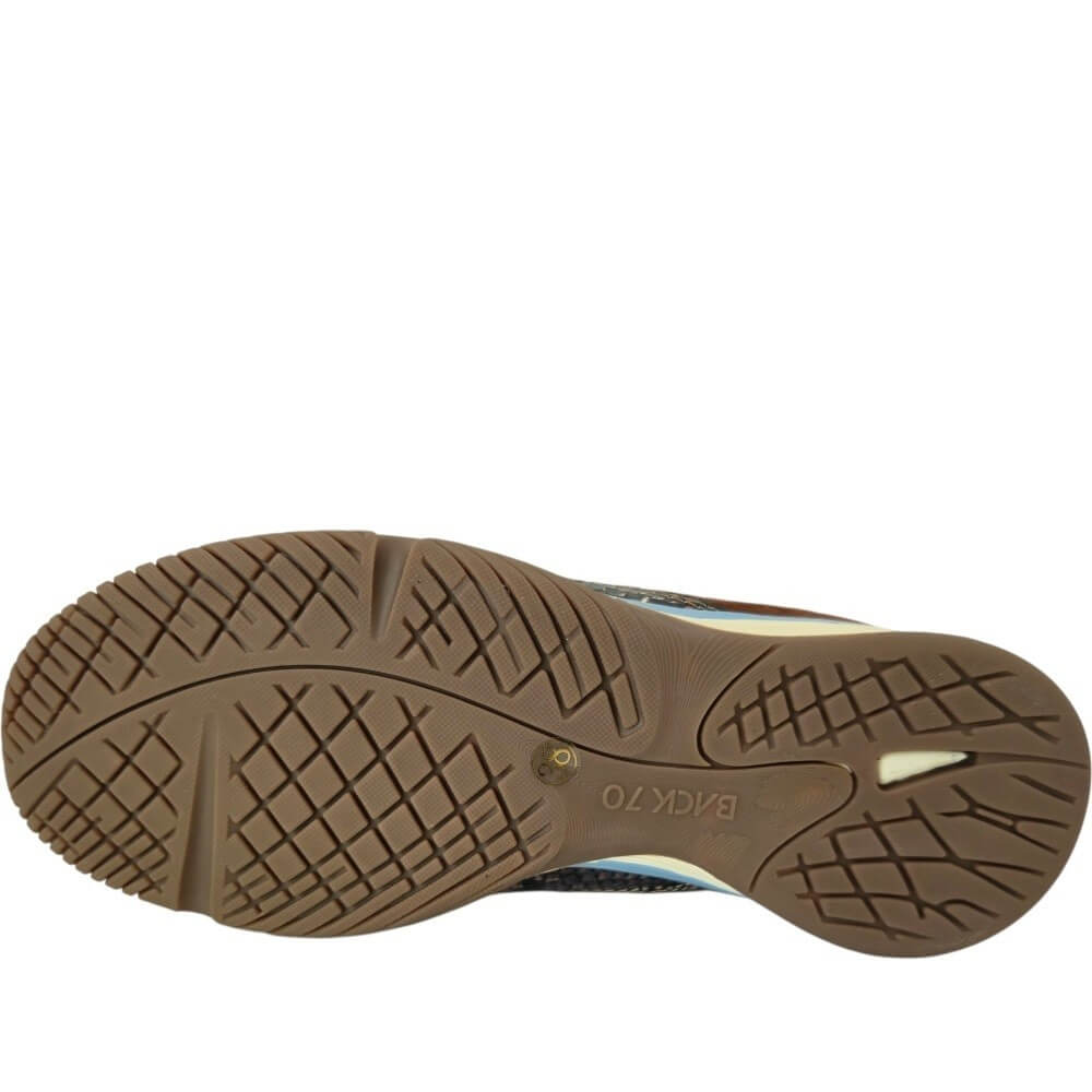 Back 70 Fireball Leather Retro Sneaker Velvet Tan Sky Blue