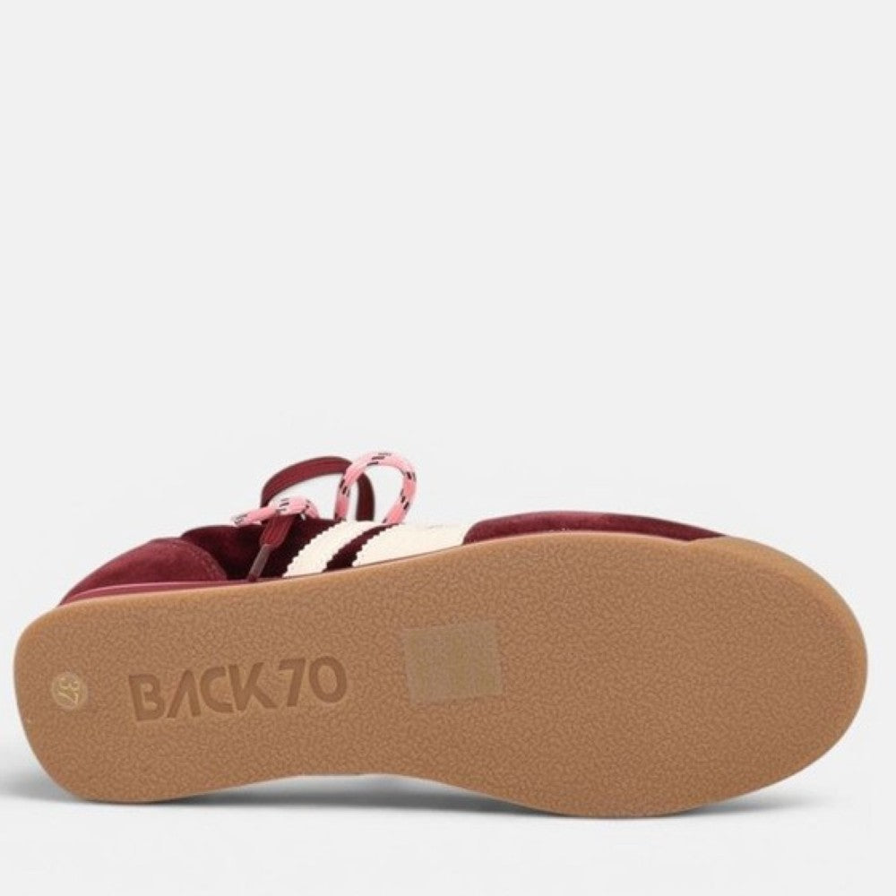 Back 70 Rocket Velvet Wine Butter Retro Trainer