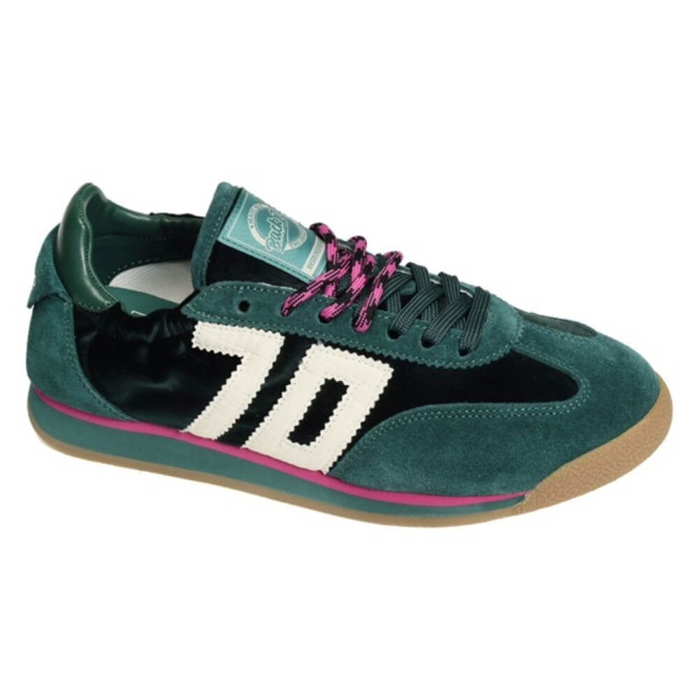 Back 70 Rocket Velvet Green Retro Trainer