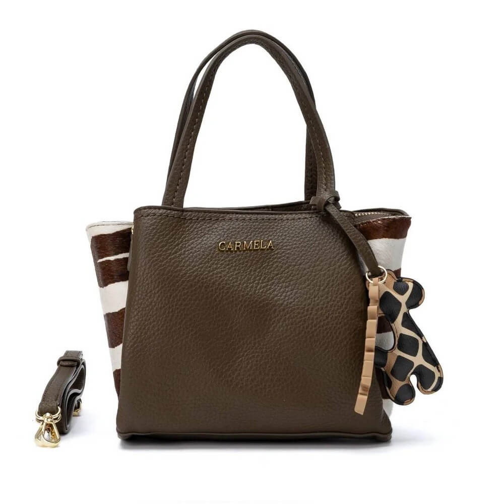 CARMELA 18624803 Animal Print Handbag Khaki