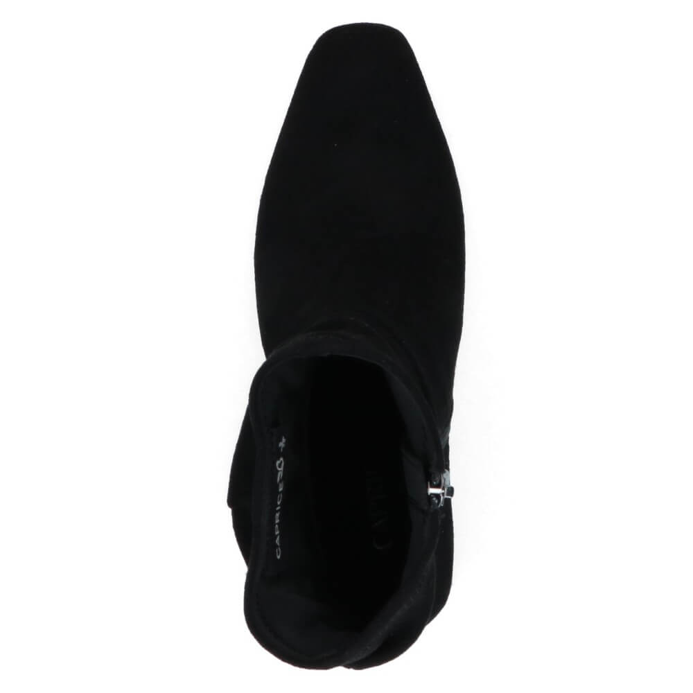 Black ankle boot on a white background