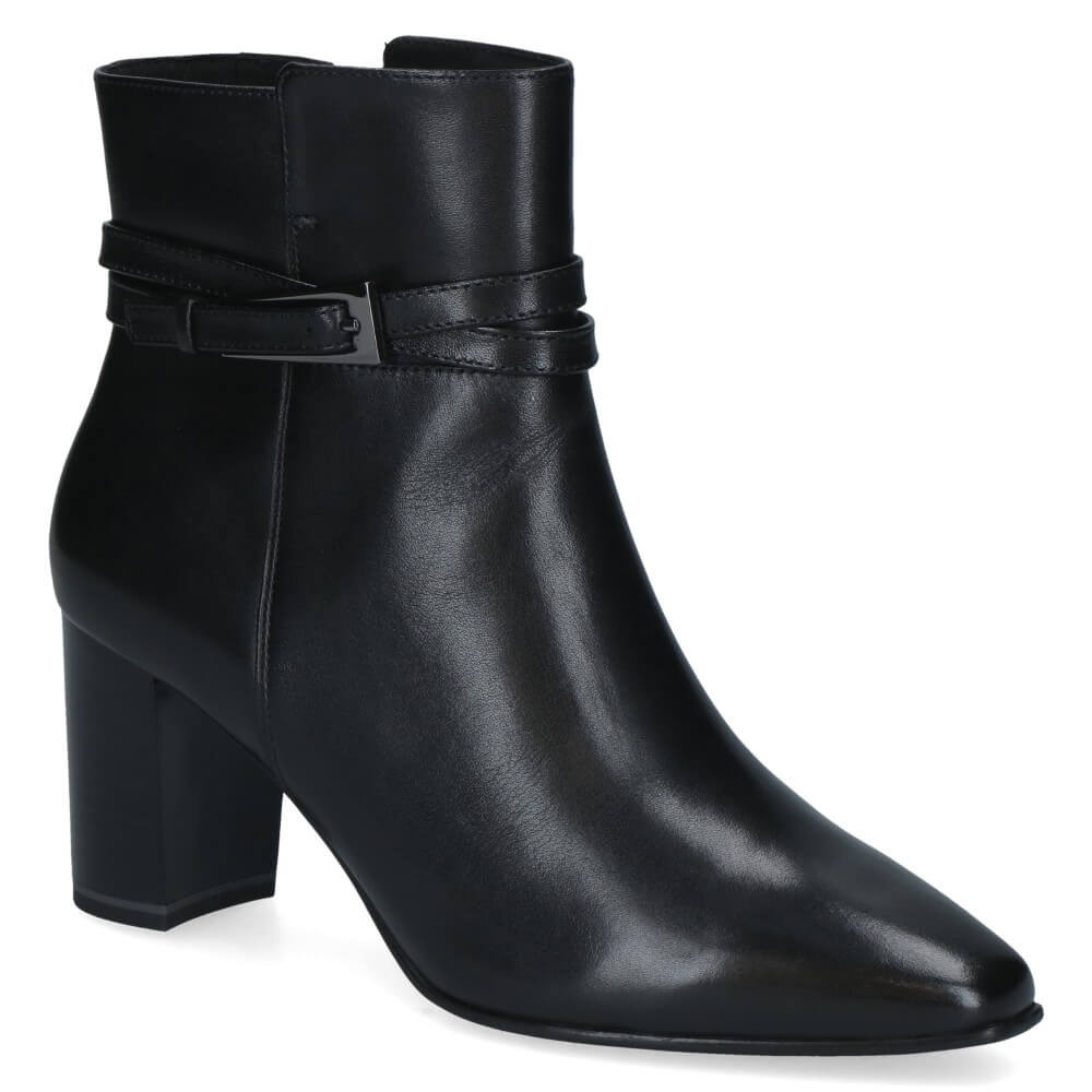 Caprice 9-25317 Black Leather Ankle Boot