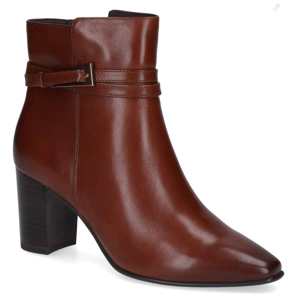 Caprice 9-25317 Cognac Leather Ankle Boot