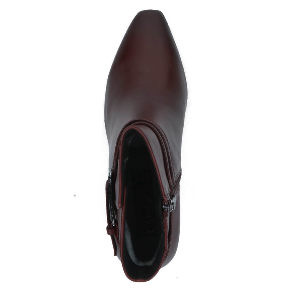 Caprice 9-25317 Bordeaux Leather Ankle Boot