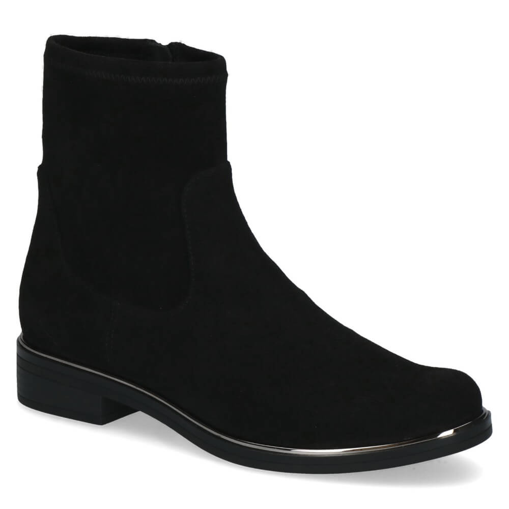 Caprice 9-25325 Flat Black Ankle Boot