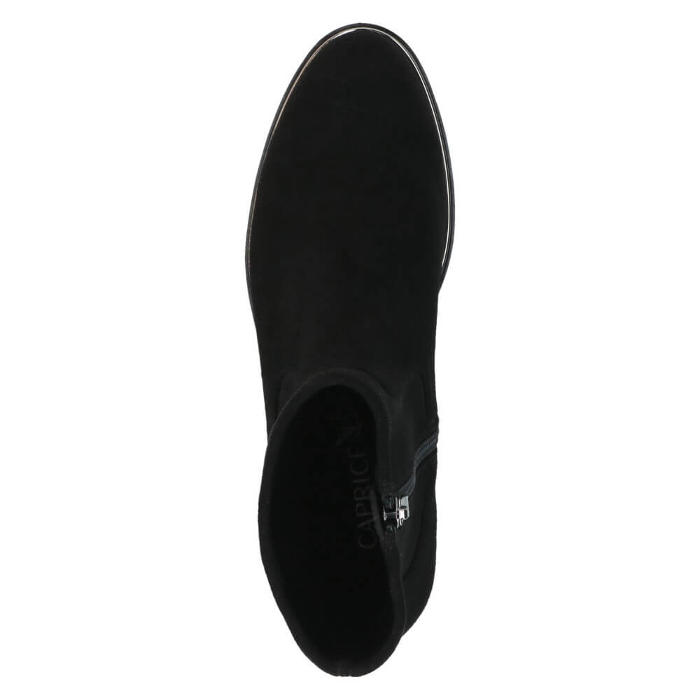 Caprice 9-25325 Flat Black Ankle Boot