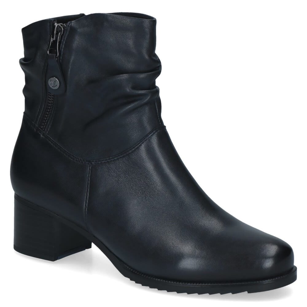 Caprice 9-25368 Navy Leather Ankle Boot