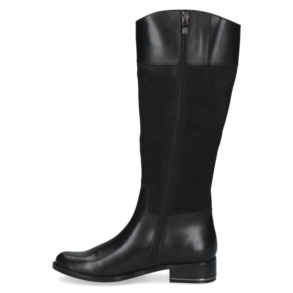Caprice 9-25519 Black Leather Knee High Boot