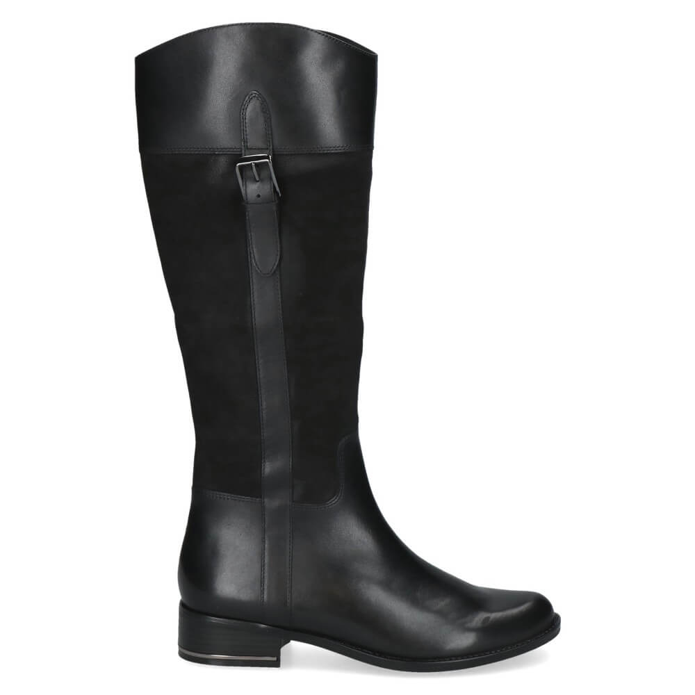 Caprice 9-25519 Black Leather Knee High Boot
