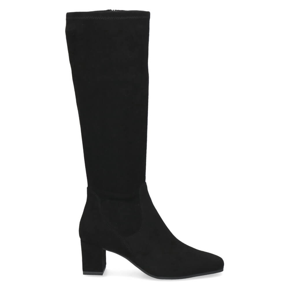 Caprice 9-25547 High Heel Knee High Black Stretch
