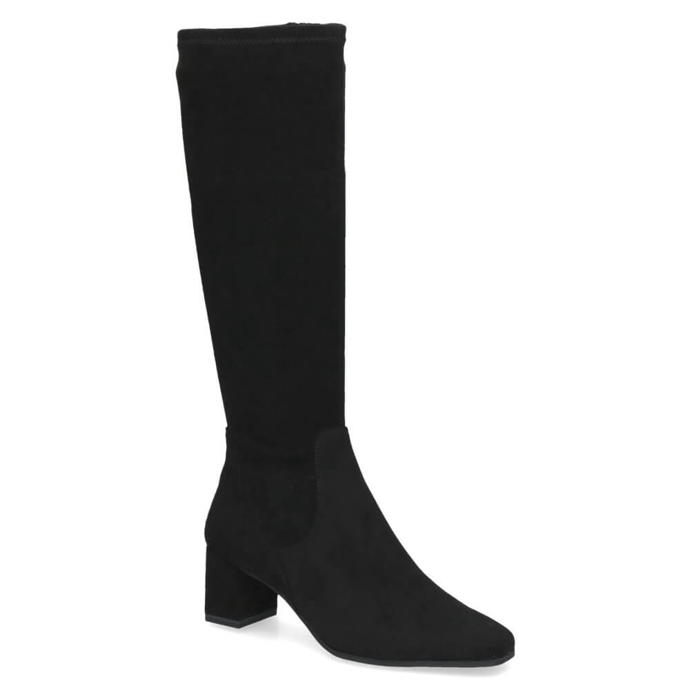 Caprice 9-25547 High Heel Knee High Black Stretch