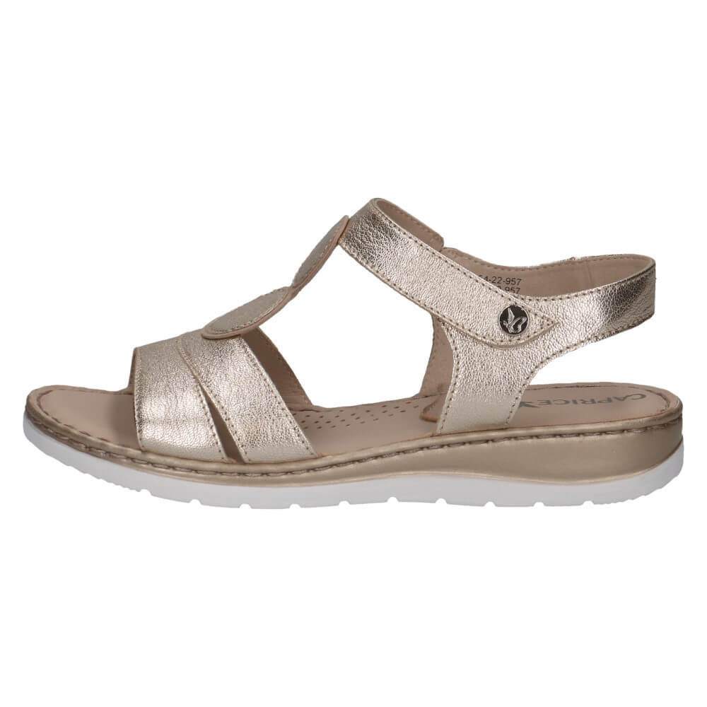 Caprice Leather Sandal 9-28154 -GOLD