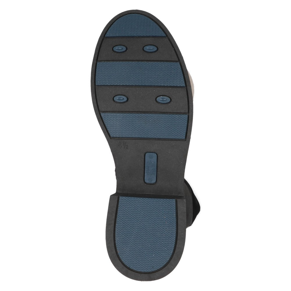 Black knee-high boot on a white background Caprice Knee High Leather Boots 9-26505