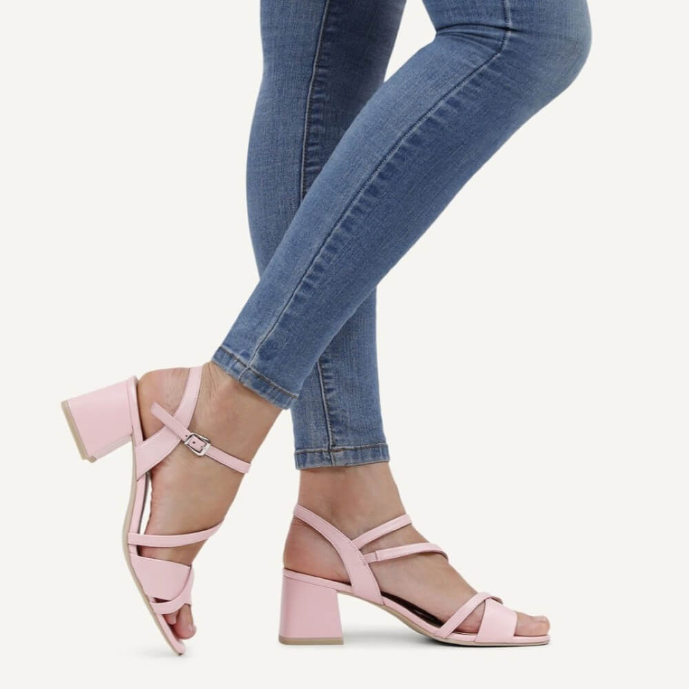 Caprice Block Heel Sandal 9-28300-ROSE