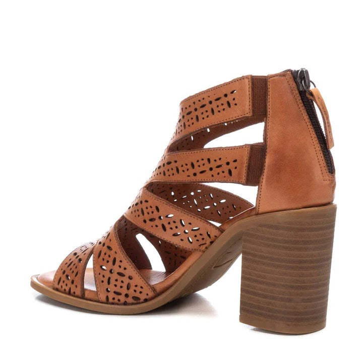 Carmela Block Heel Sandal 160694-CAMEL