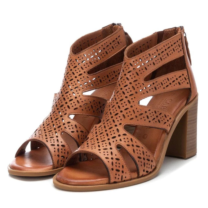 Carmela Block Heel Sandal 160694-CAMEL