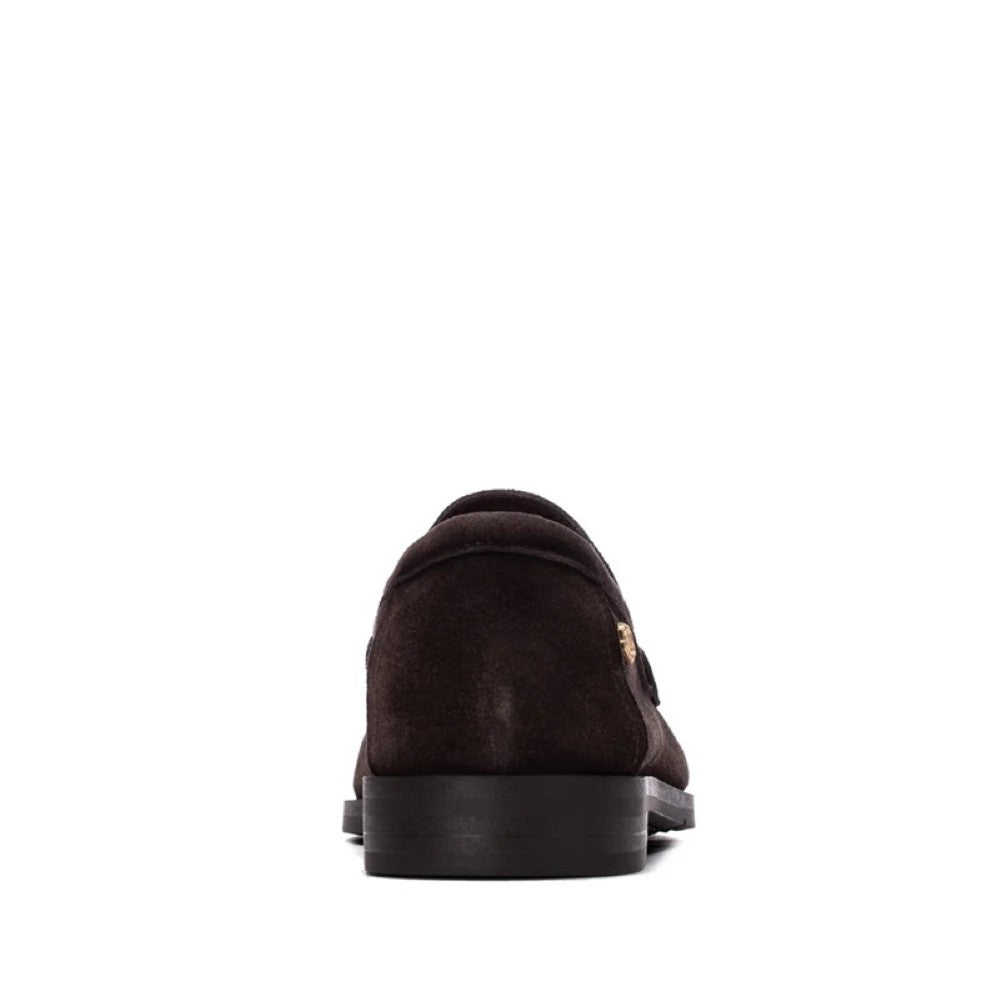 Carmela 16438901 Dark Brown Suede Loafers