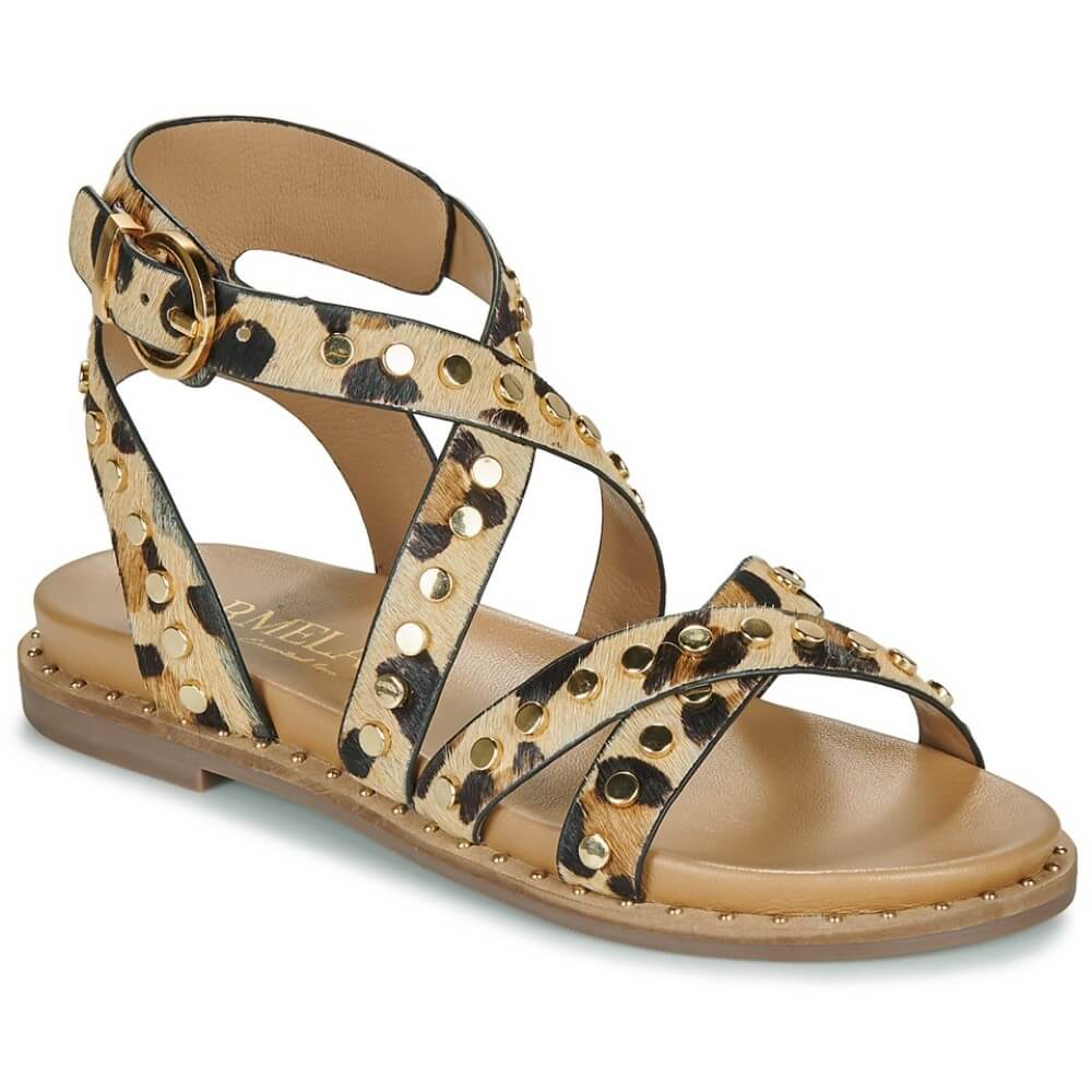 Carmela Flat Gladiator Leather Sandal 162393