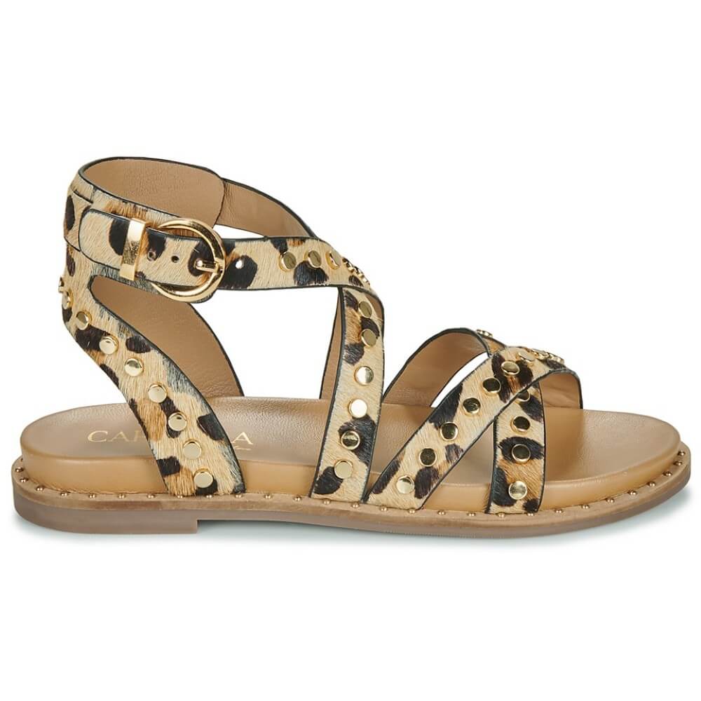 Carmela Flat Gladiator Leather Sandal 162393