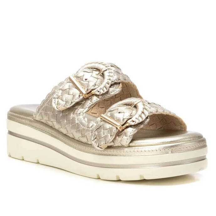 Carmela Gold Leather Slider 162335