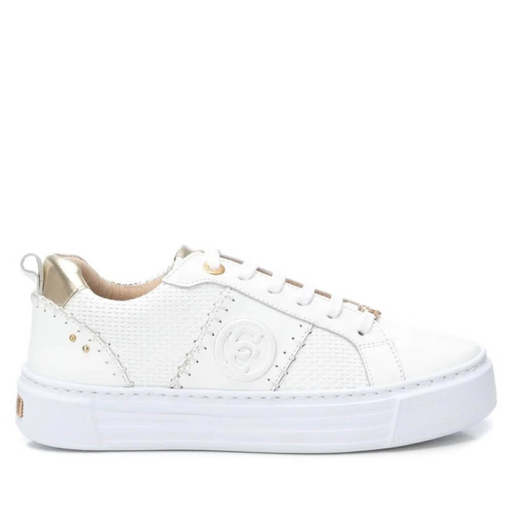 Carmela Leather Trainers 162057-WHITE