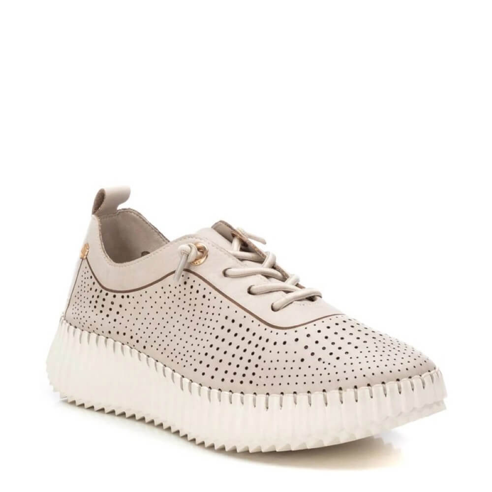 Carmela Punched Leather Trainers 162369