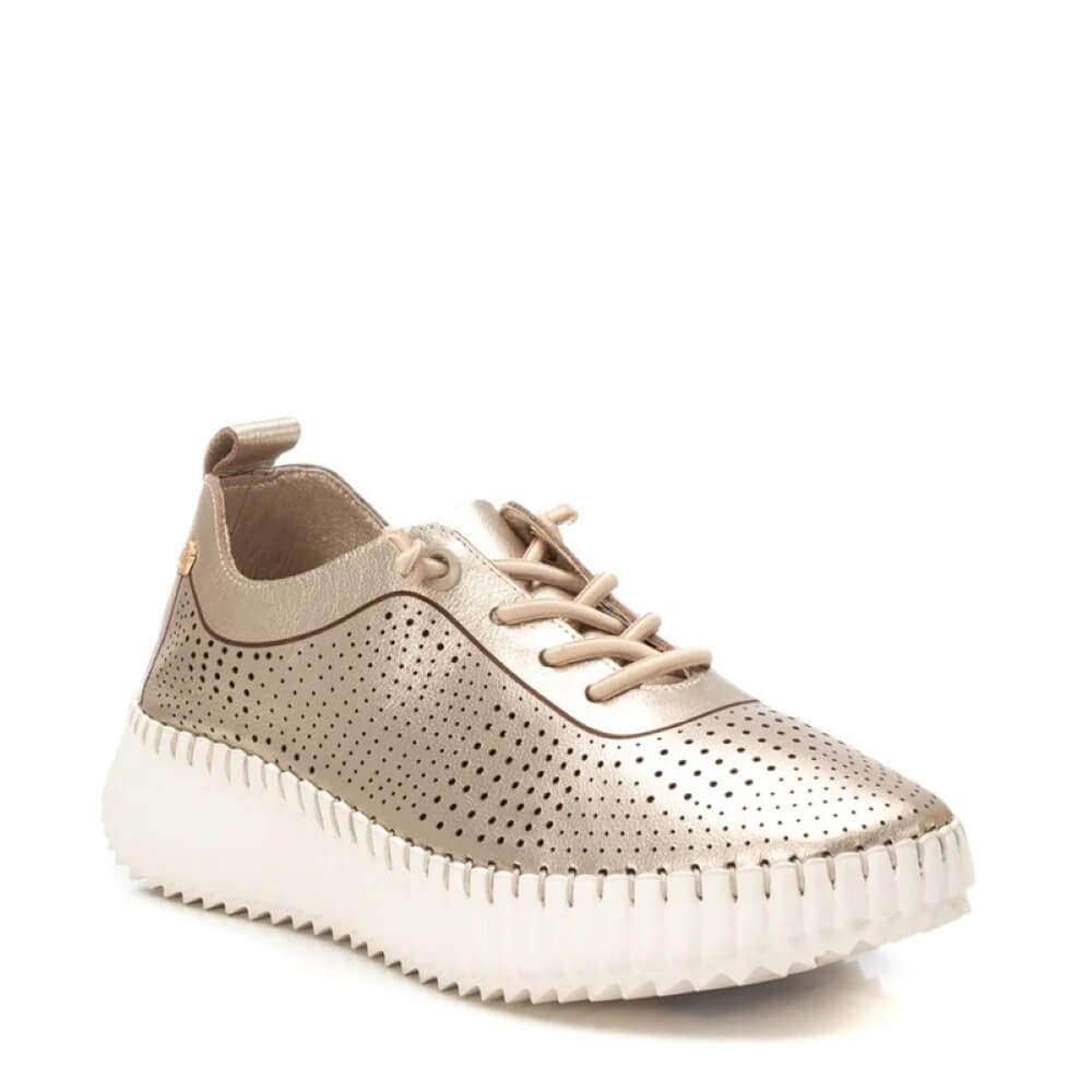 Carmela Punched Leather Trainers 162369