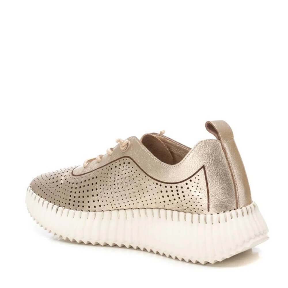 Carmela Punched Leather Trainers 162369