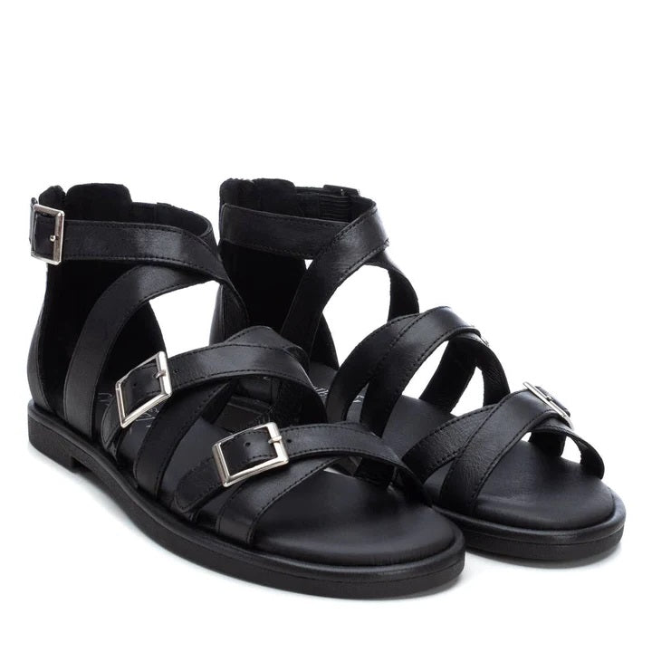 Carmela Gladiator Leather Sandal 160809-BLACK