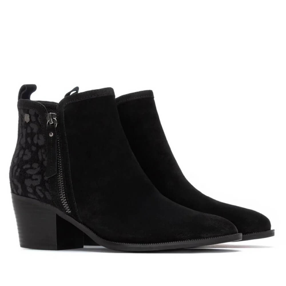 Carmela Ankle Boot 162582 Black Leopard Leather