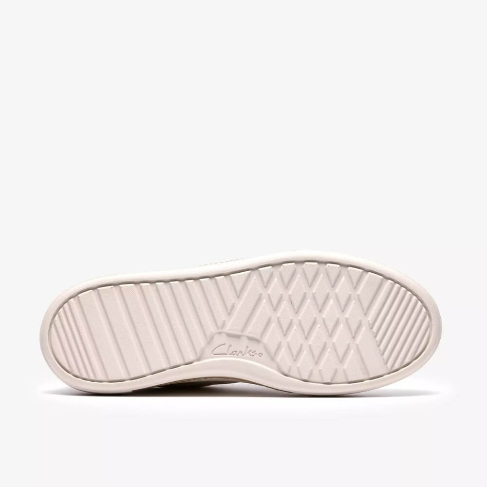 Clarks Hollyrose Zip Trainer Cream Multicolour