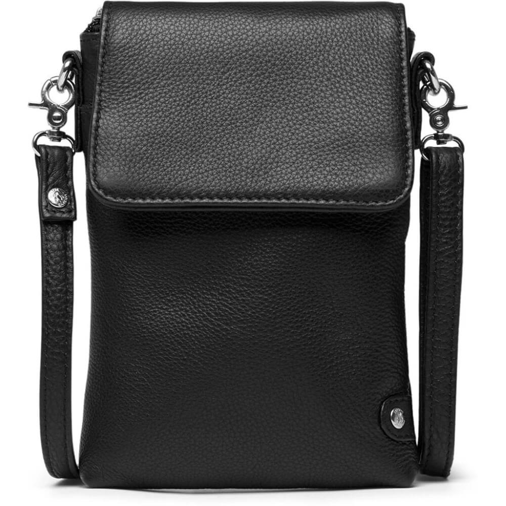 Depeche Black Leather Crossbody bag