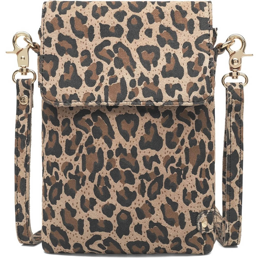 Depeche Leopard Print Leather crossbody bag