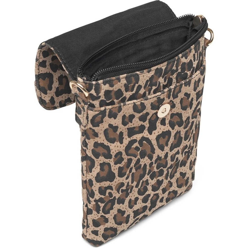 Depeche 16044 Leopard Print Leather Mobile Bag