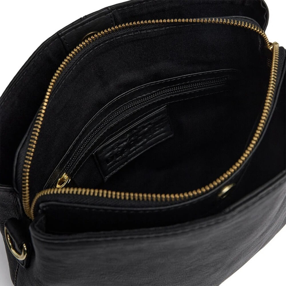 Depeche 17266 Black Leather Chic Crossover Bag