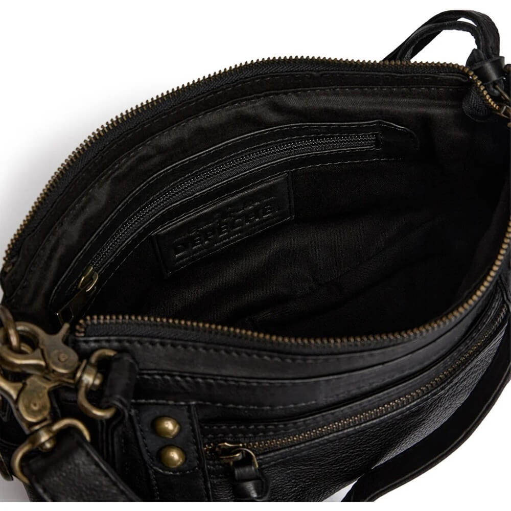 Depeche 17348 Bogota Black Leather Shoulder Bag